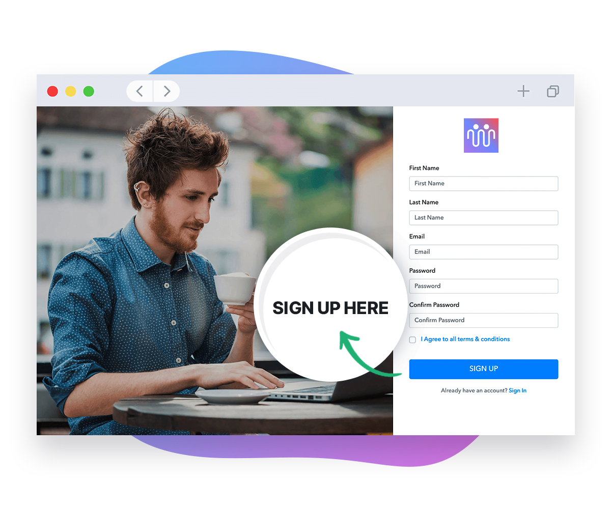 Step-1-Sign-Up Sign Up